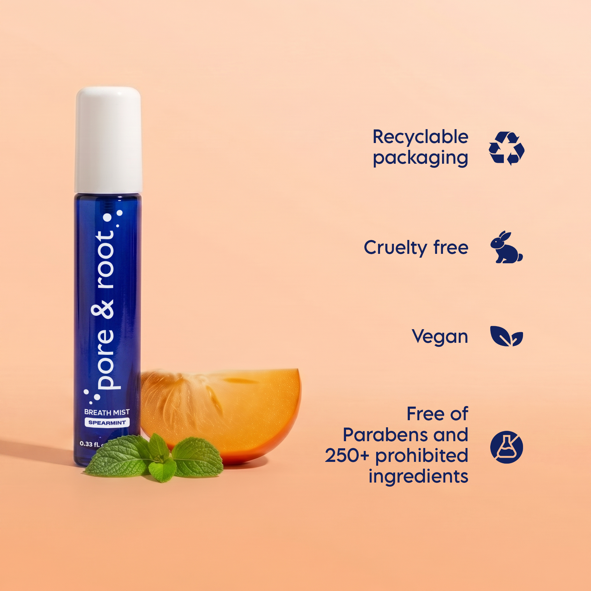 Persimmon Spearmint Breath Spray with Probiotics (2-pack)