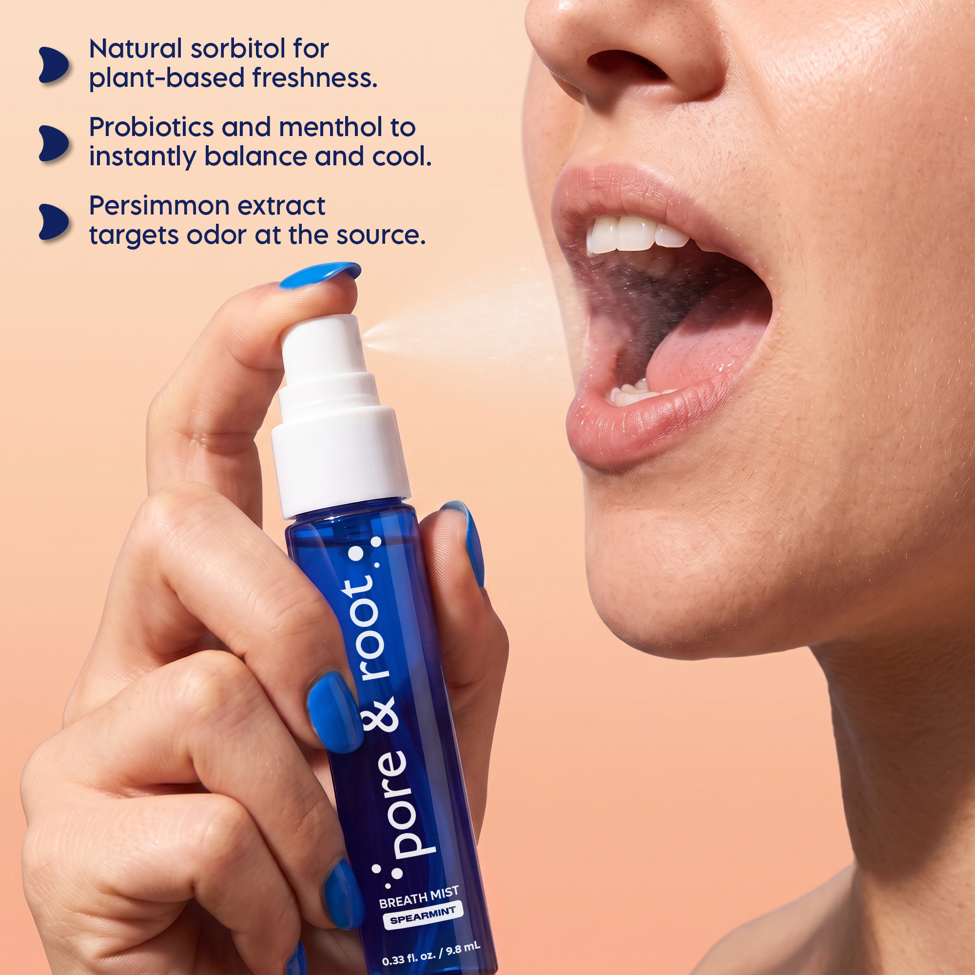 Persimmon Spearmint Breath Spray with Probiotics (2-pack)