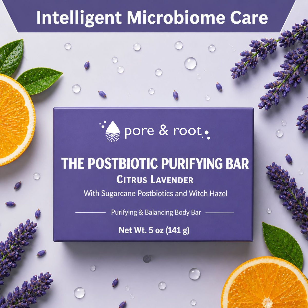 The Postbiotic Purifying Bar (Citrus Lavender)