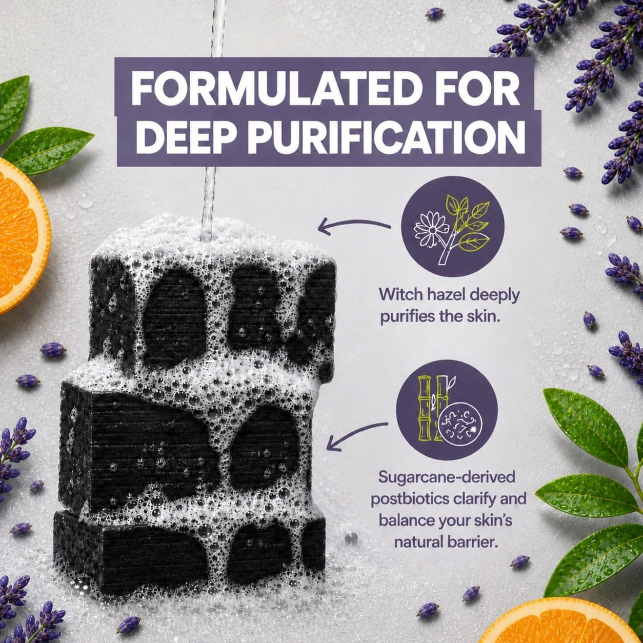 The Postbiotic Purifying Bar (Citrus Lavender)