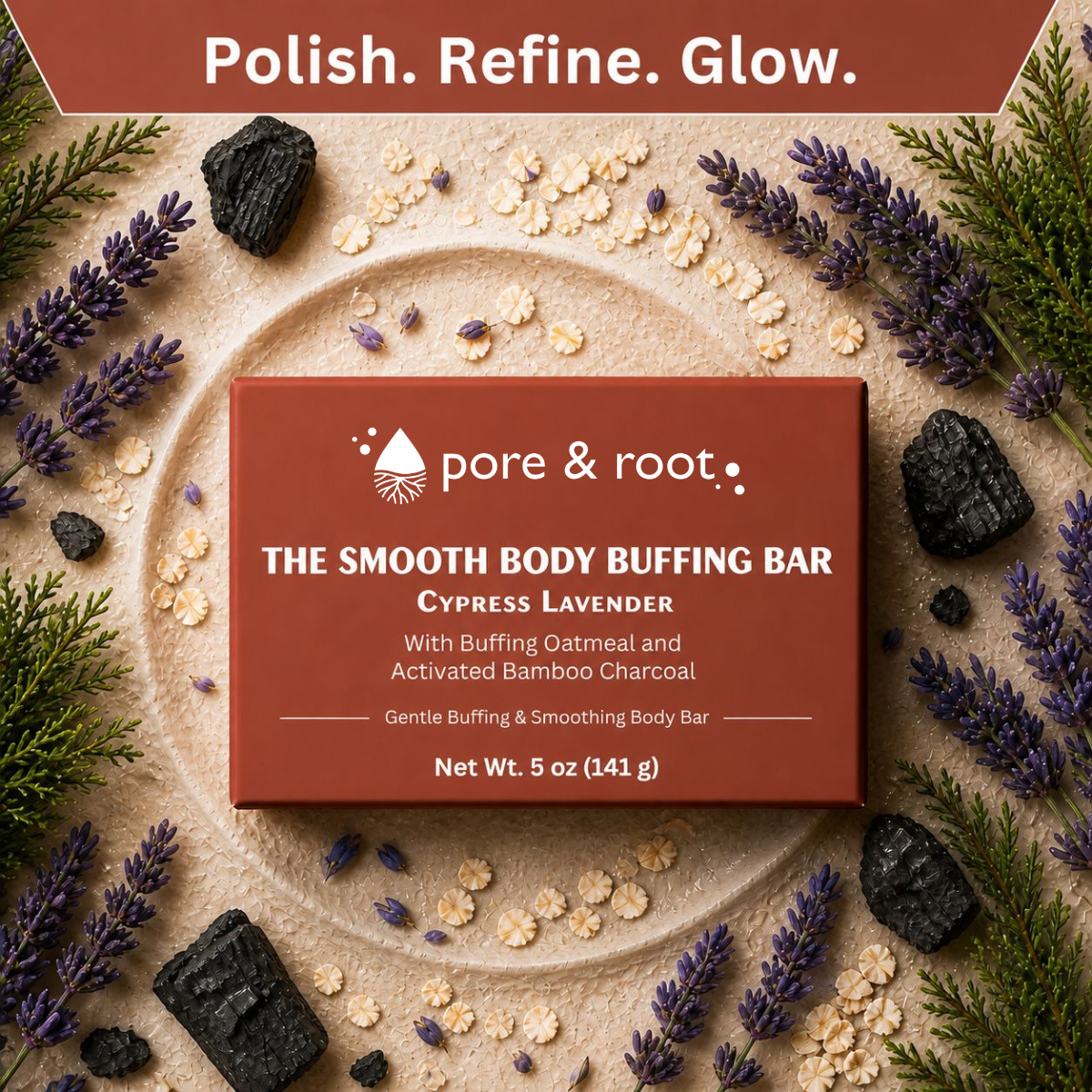 The Smooth Body Buffing Bar (Cypress Lavender)