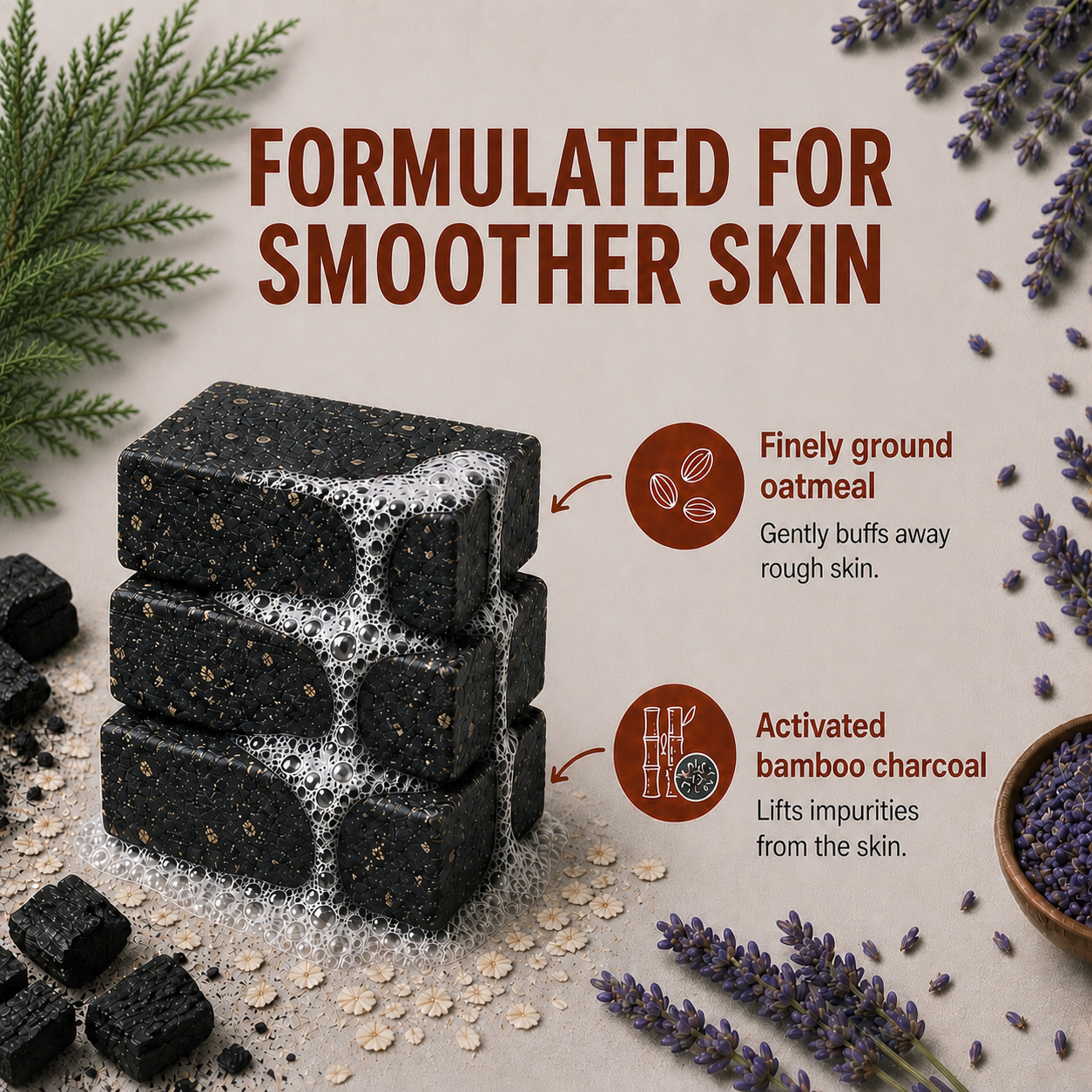 The Smooth Body Buffing Bar (Cypress Lavender)